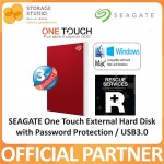 SEAGATE NEW One Touch External Hard Drive / Hard Disk / HDD with Password Protection / USB3.0, 2TB. SEAGATE Singapore Local 3 Years Warranty